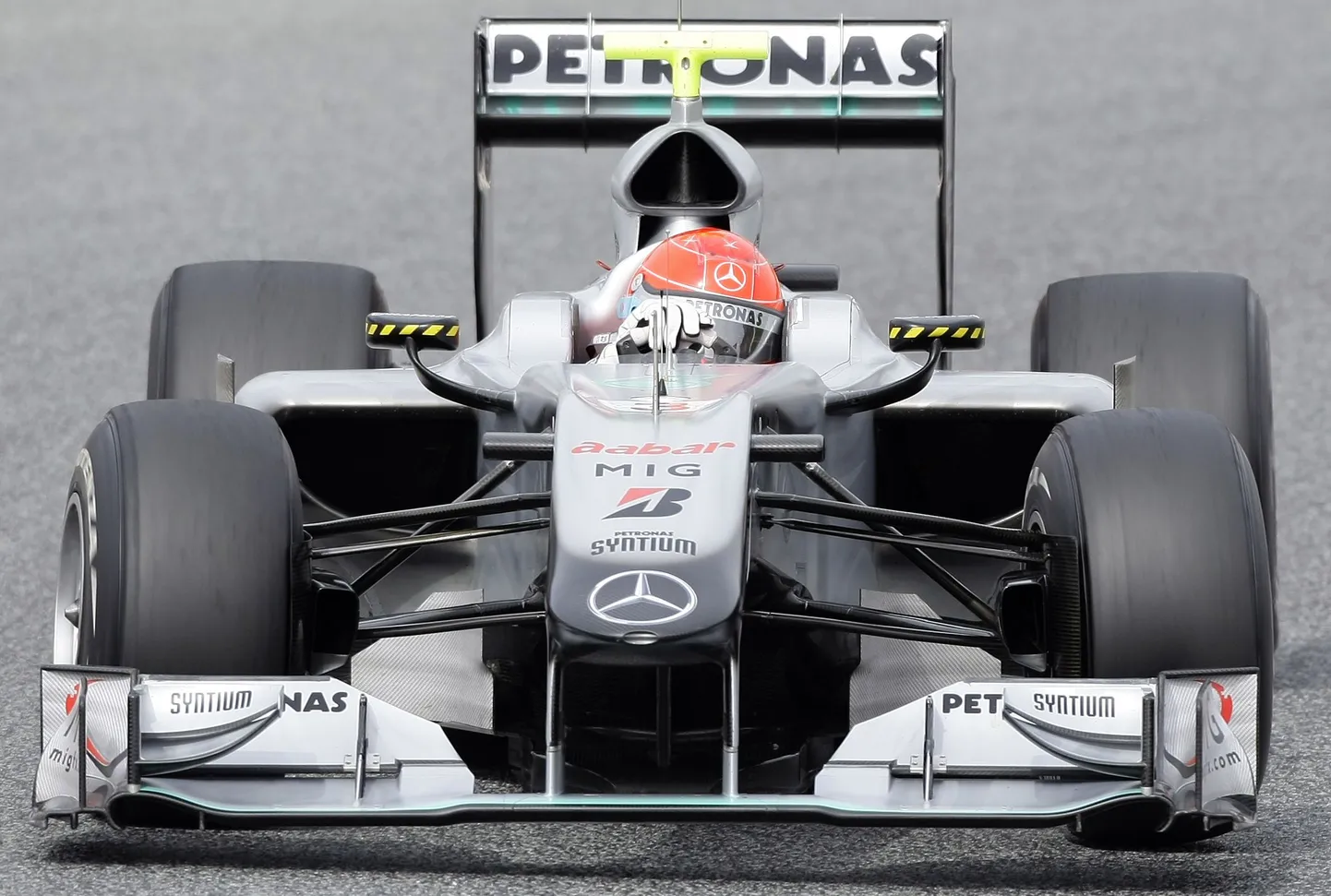 Michael Schumacher Mercedes GP roolis.