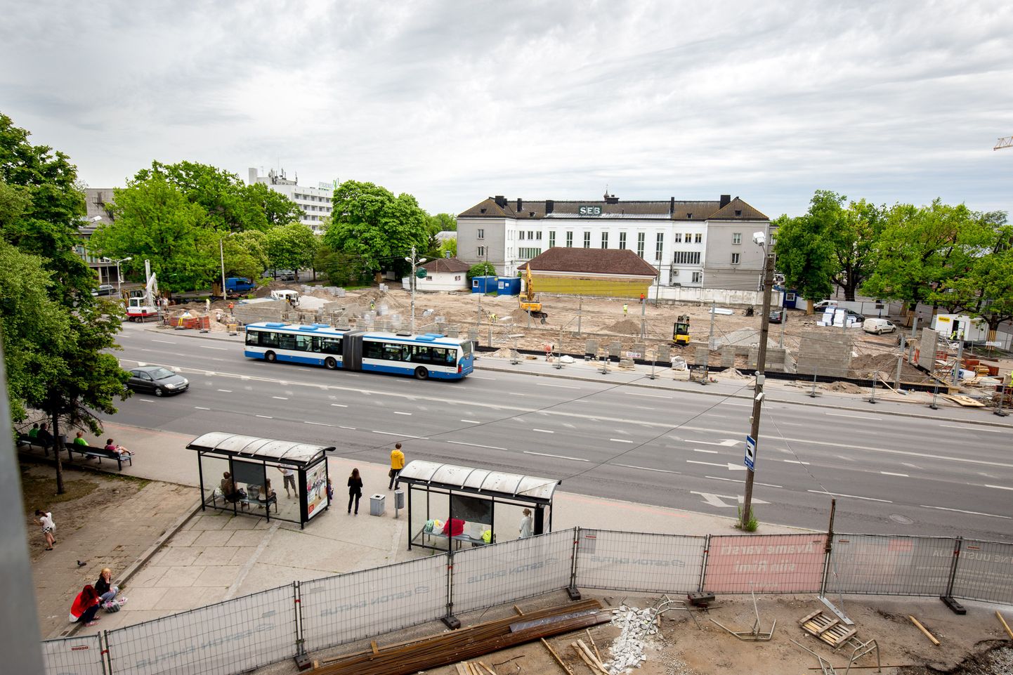Pärnu bussijaama ehitus.