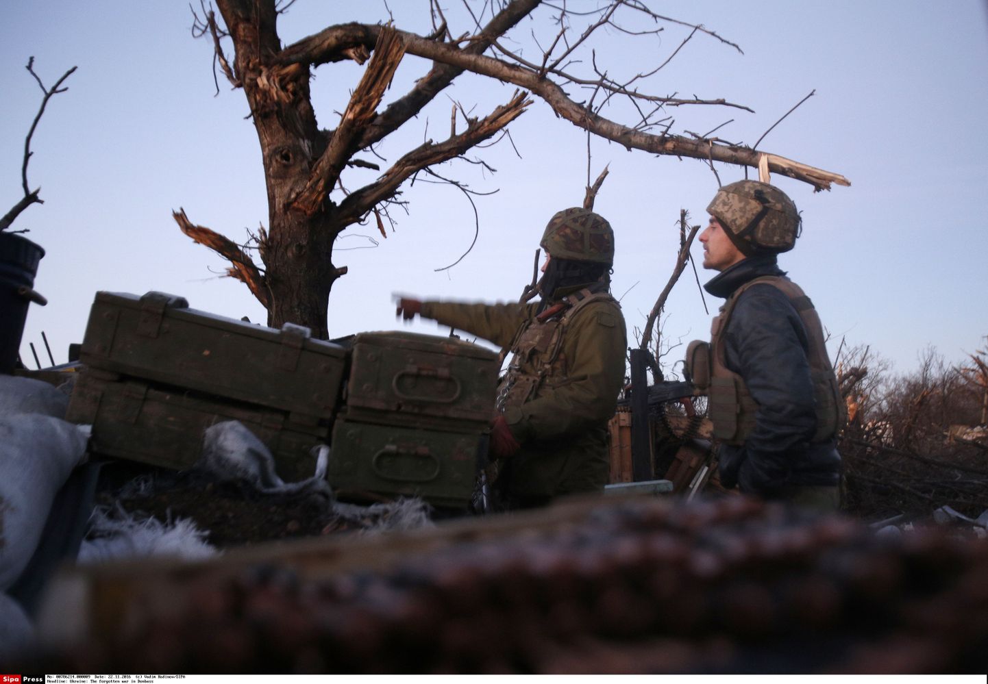 Ukraina sõdurid rindel.