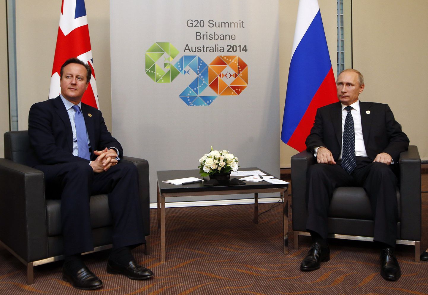 David Cameron ja Vladimir Putin.