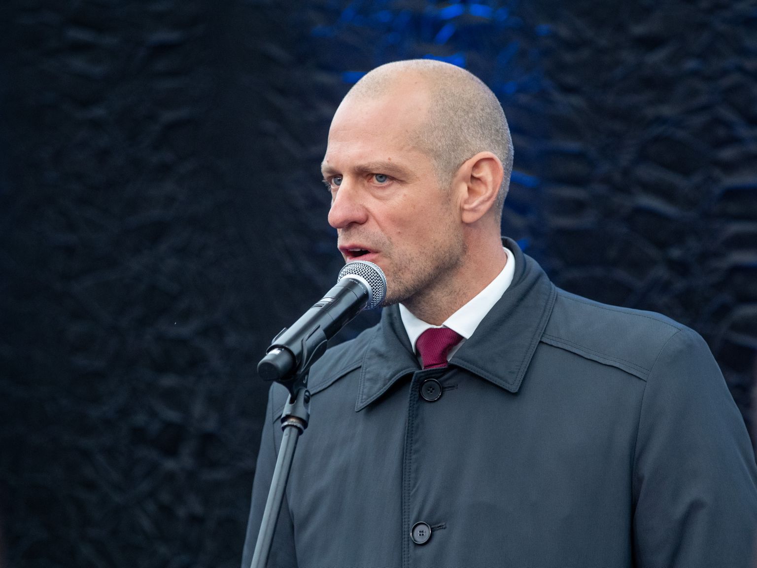 Tallinn, 02.11.2018
Eesti-Soome gaasiühenduse Balticconnector maismaaosa ehituse pidulikule avaüritus. Taavi Veskimägi, Kadri Simson.
Pildil Taavi Veskimägi.
Balticconnector is a gas pipeline connecting Finland and Estonia, The festive opening event of the mainland construction.
FOTO: MIHKEL MARIPUU/EESTI MEEDIA