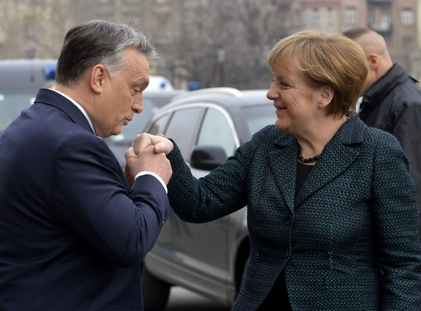 Saksa kantsler Angela Merkel koos Ungari peaministri Viktor Orbániga täna Budapestis.