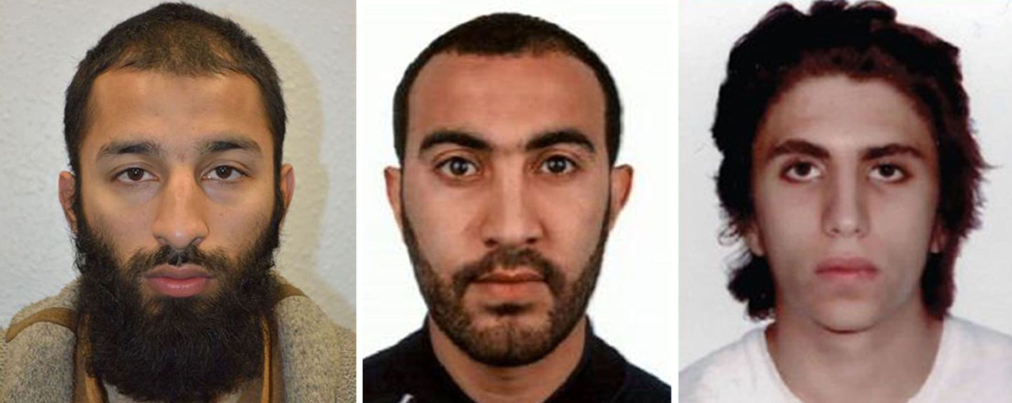 Vasakult paremale: Khuram Shazad Butt, Rachid Redouane ja Youssef Zaghba.
