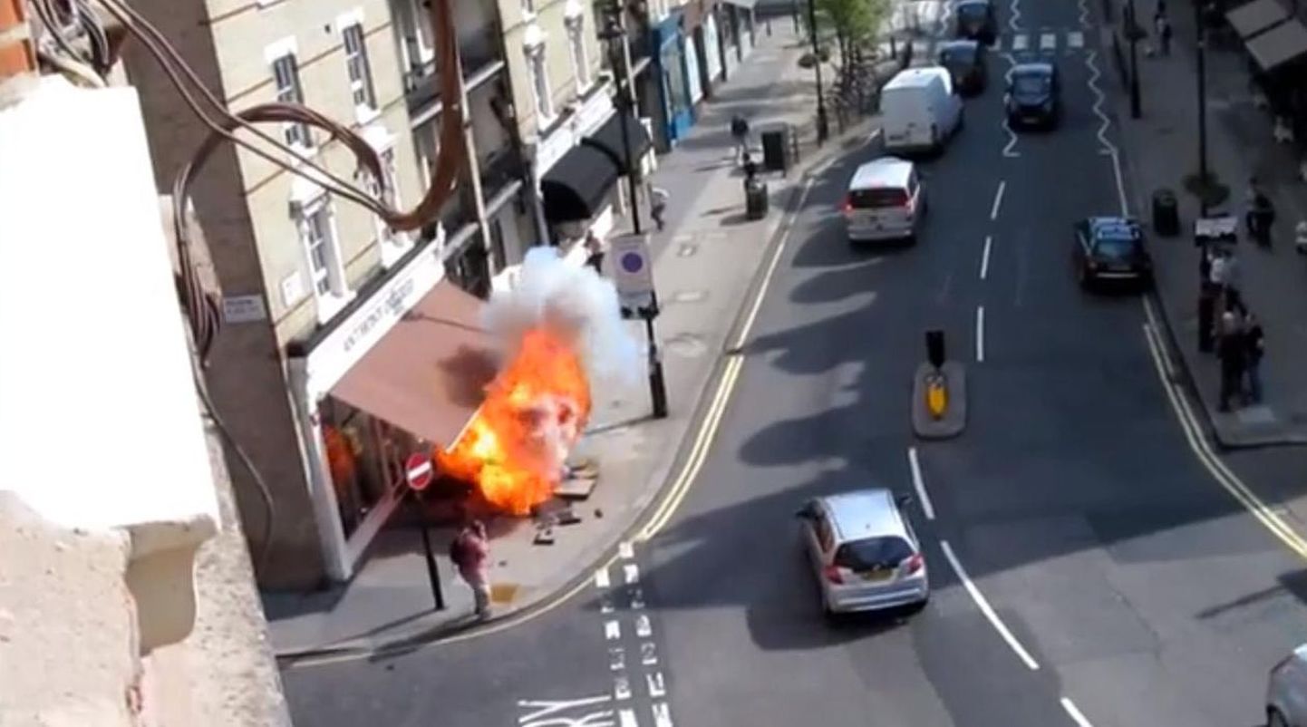 Plahvatus Londoni kesklinnas jäädvustati videole