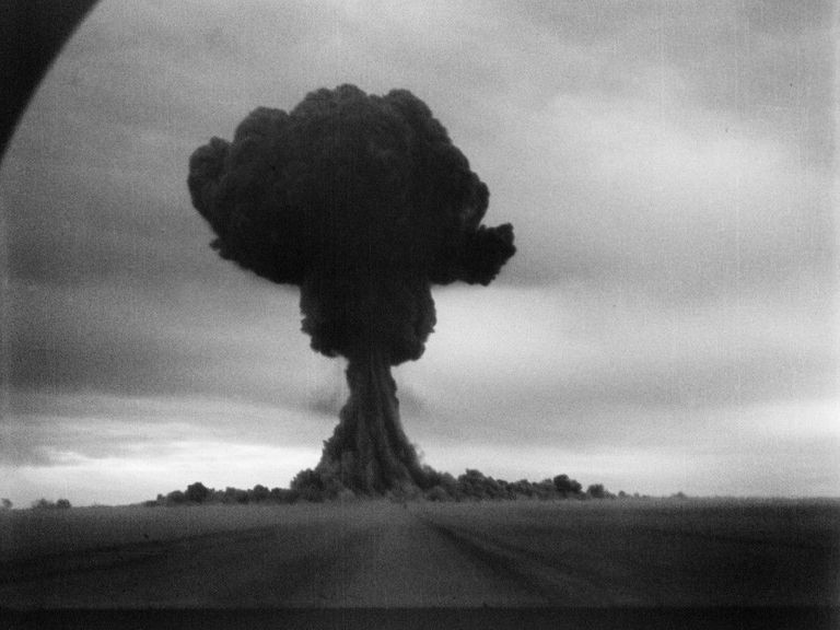 NSV Liidu esimene tuumakatsetus 1949. aasta 9. augustil Semipalatinski polügoonil Kasahhimaal. Foto: wikipedia