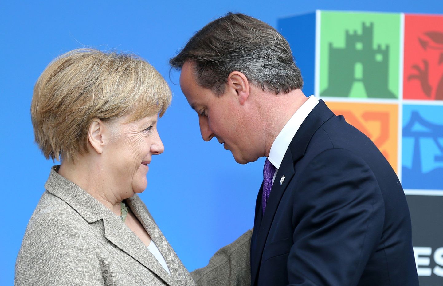 Saksa kantsler Angela Merkel ja Briti peaminister David Cameron 4. septembril Walesis NATO tippkohtumisel.