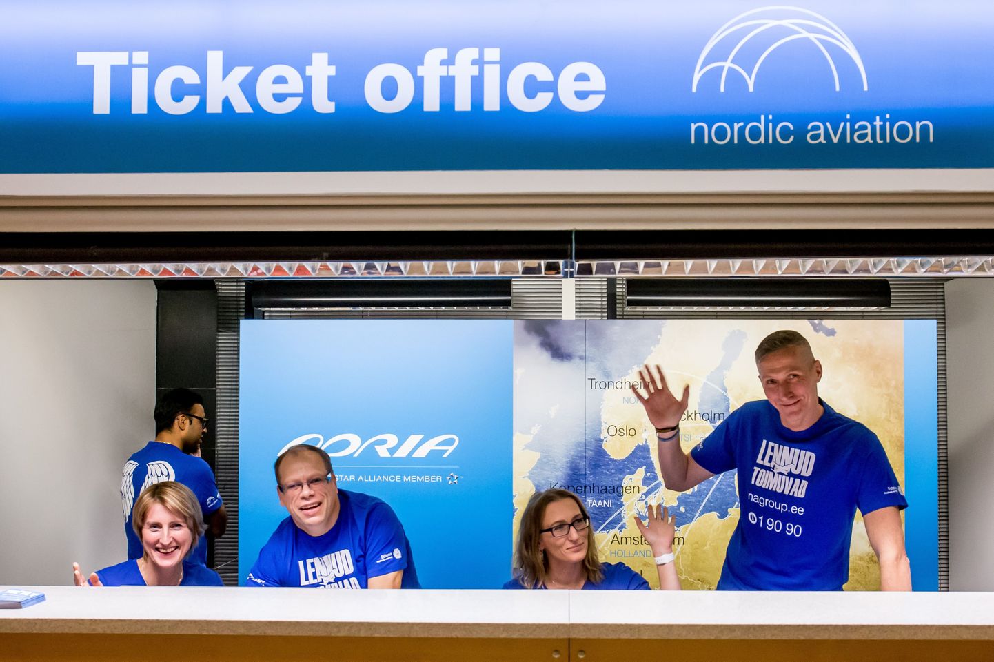 Nordic Aviation Groupi piletikassa Tallinna Lennujaamas.