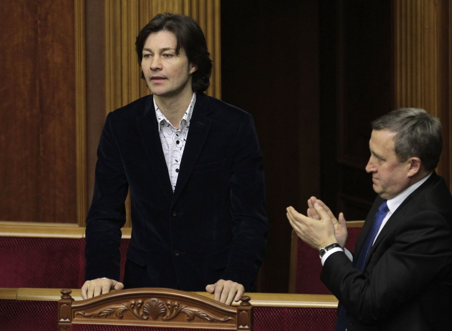 Евген Нищук в Верховной Раде после назначения его министром культуры.