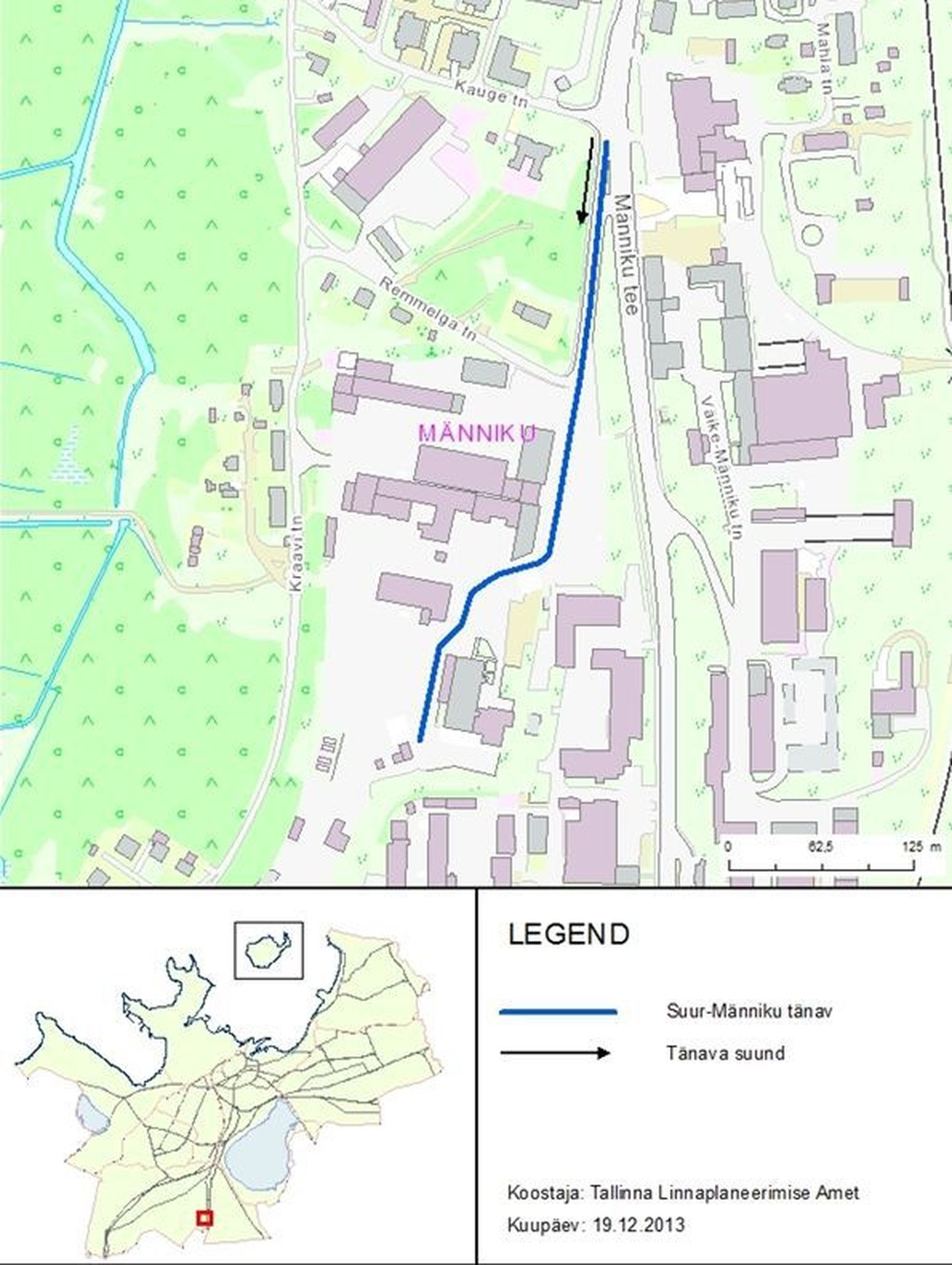 Детальная планировка новой улицы в Нымме.