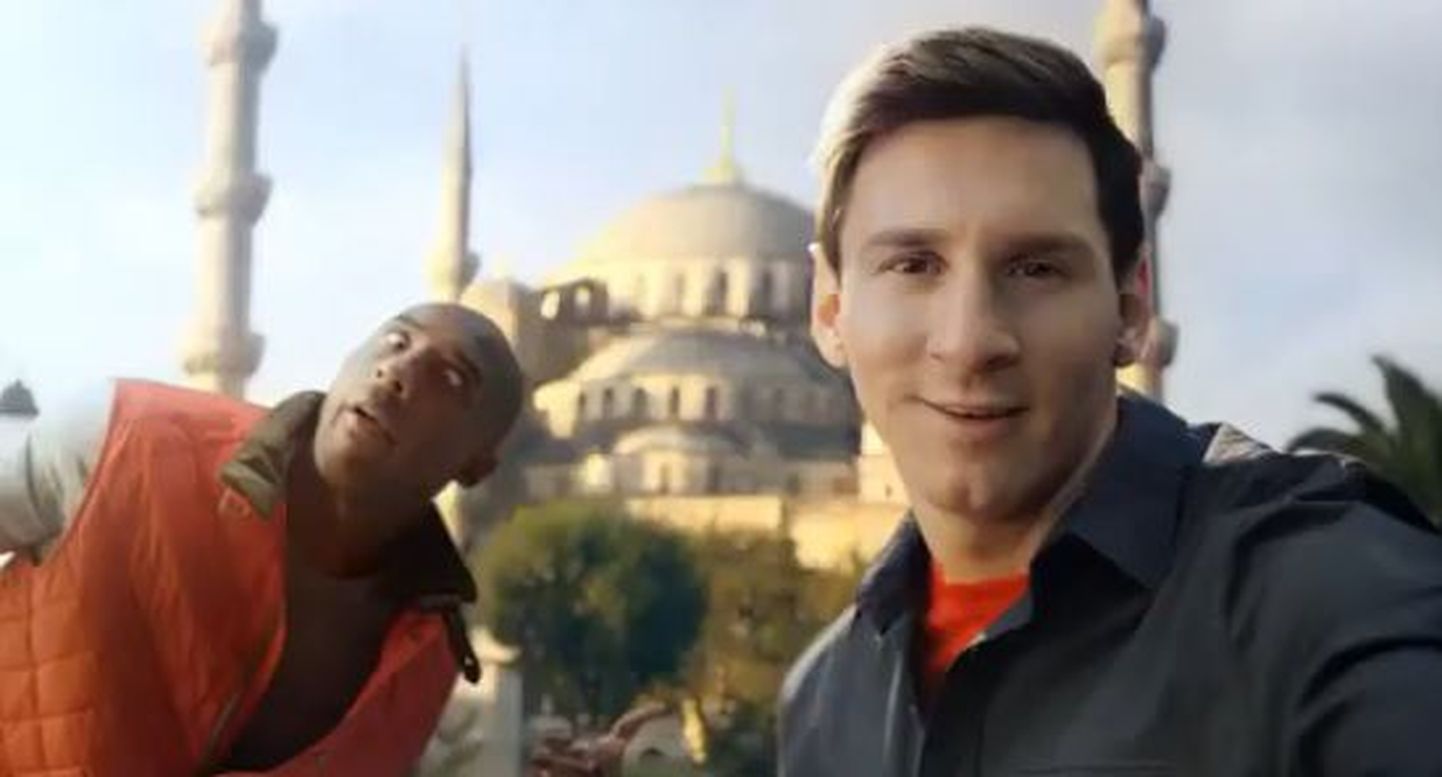 Lionel Messi (esiplaanil) ja Kobe Bryant ühises reklaamis.