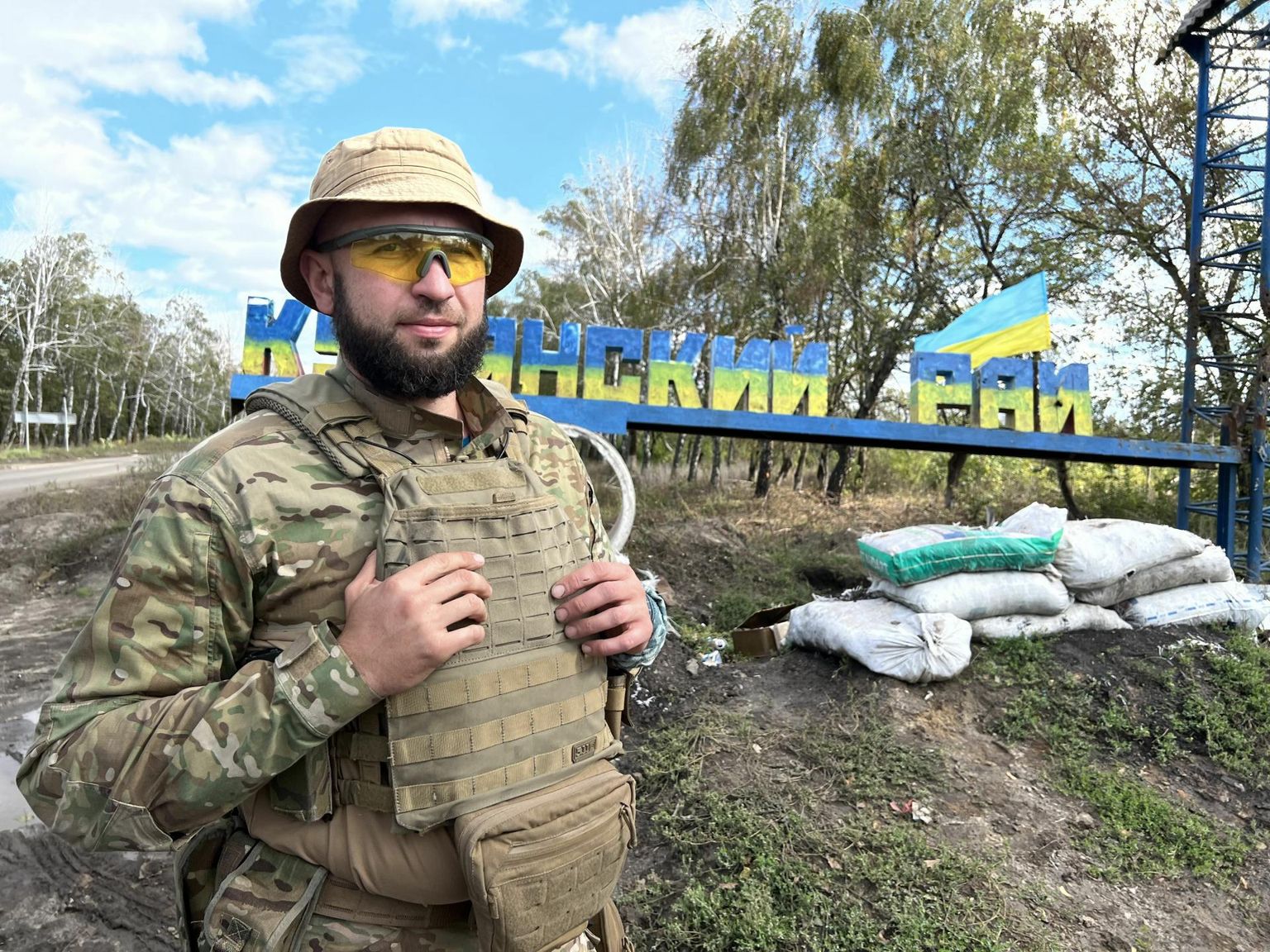 Ukraina armee ohvitser Oleksandr tagasivõidetud Kupjanski piiril.