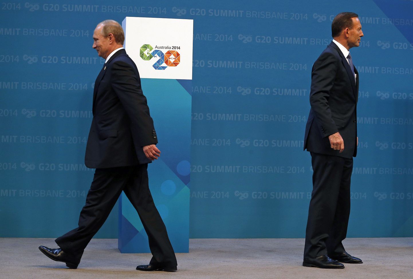 Vene president Vladimir Putin ja Austraalia peaminister Tony Abbott.