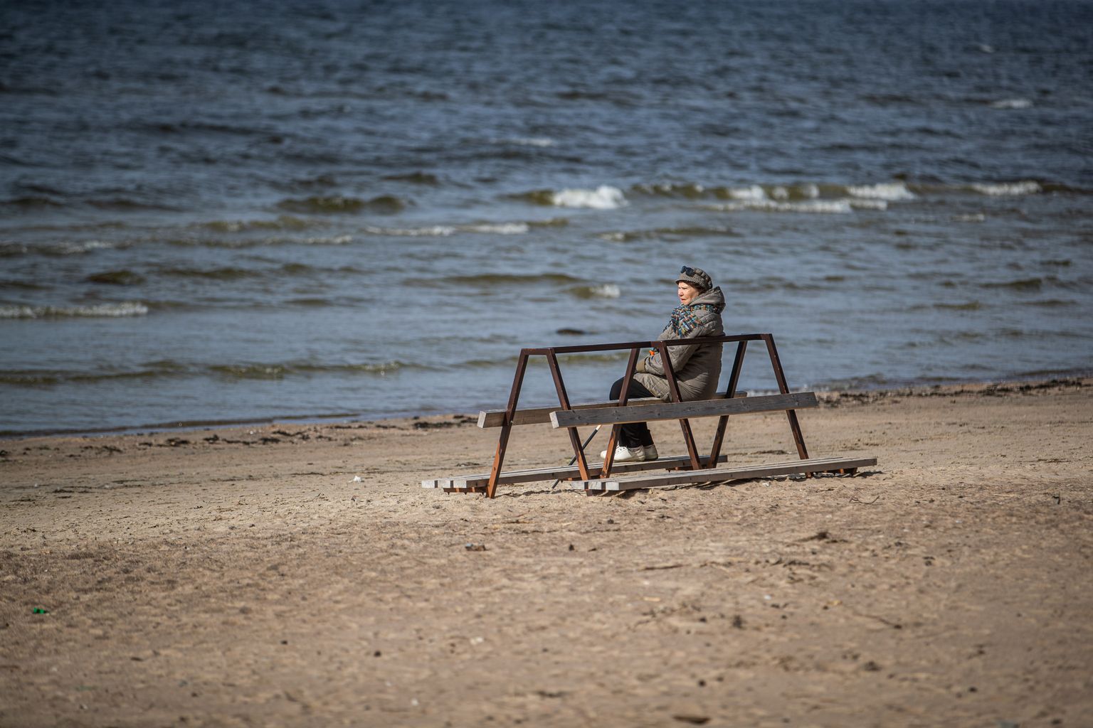 Pirita rand. Tallinn. 06.04.2020. Foto: Remo Tõnismäe/Postimees