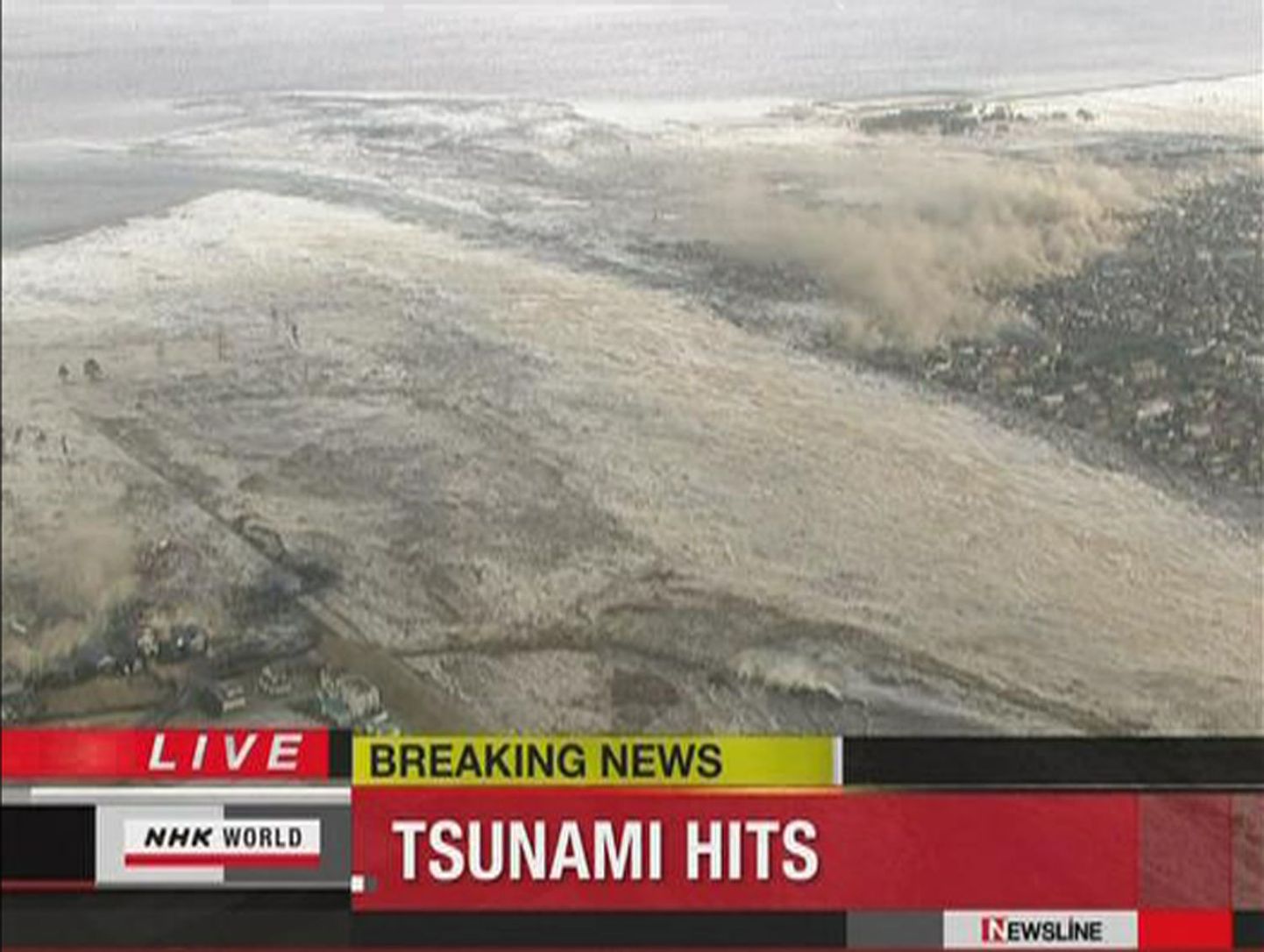 Tsunami jõudmine Sendaisse. Jaapanis tühistati tsunamihoiatus