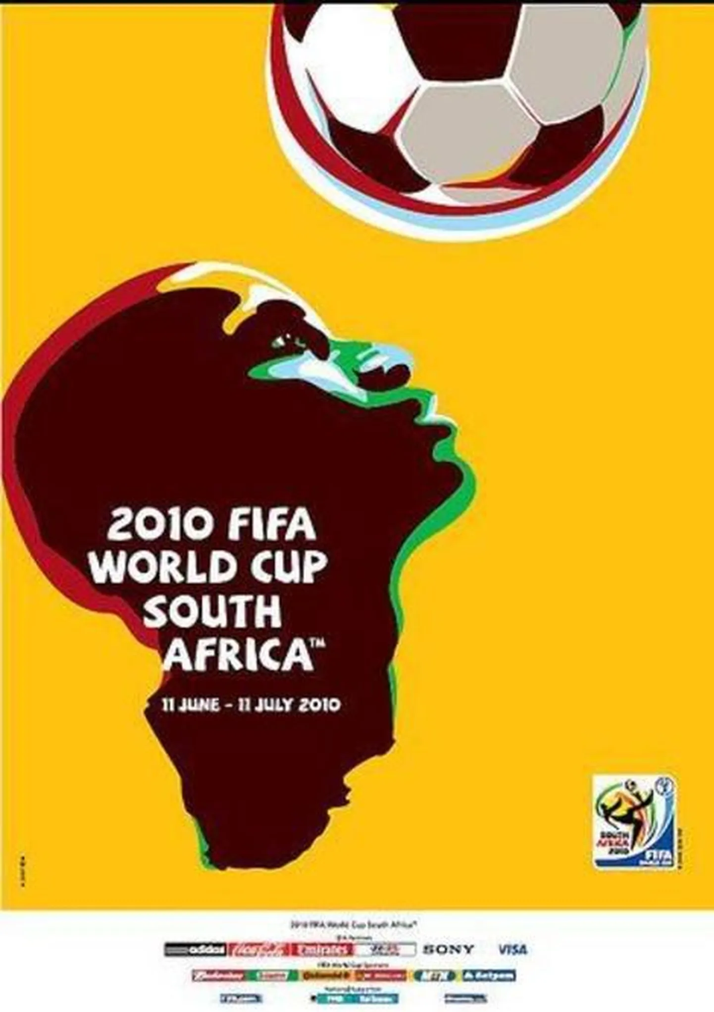 Плакат чемпионата мира по футболу в ЮАР.