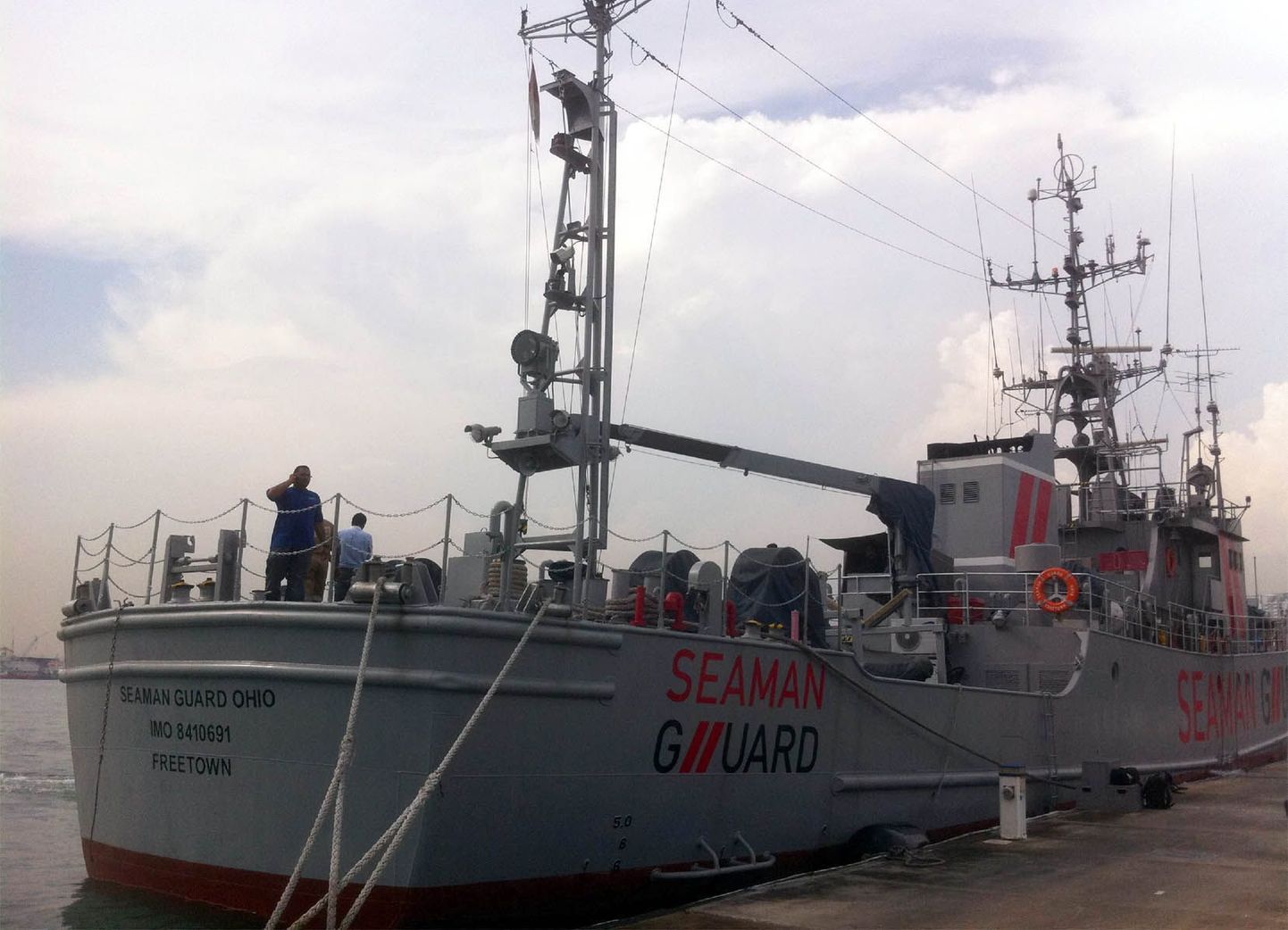 Laev Seaman Guard Ohio seisab Indias Tuticorini sadamas.