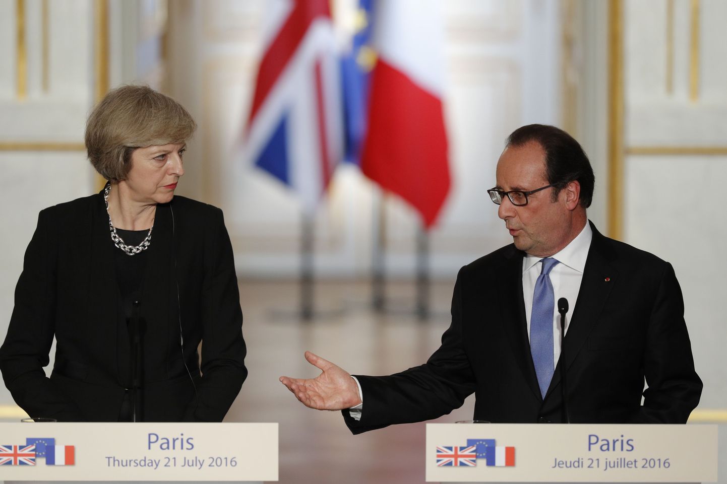 Briti peaminister Theresa May ja Prantsuse president Francois Hollande