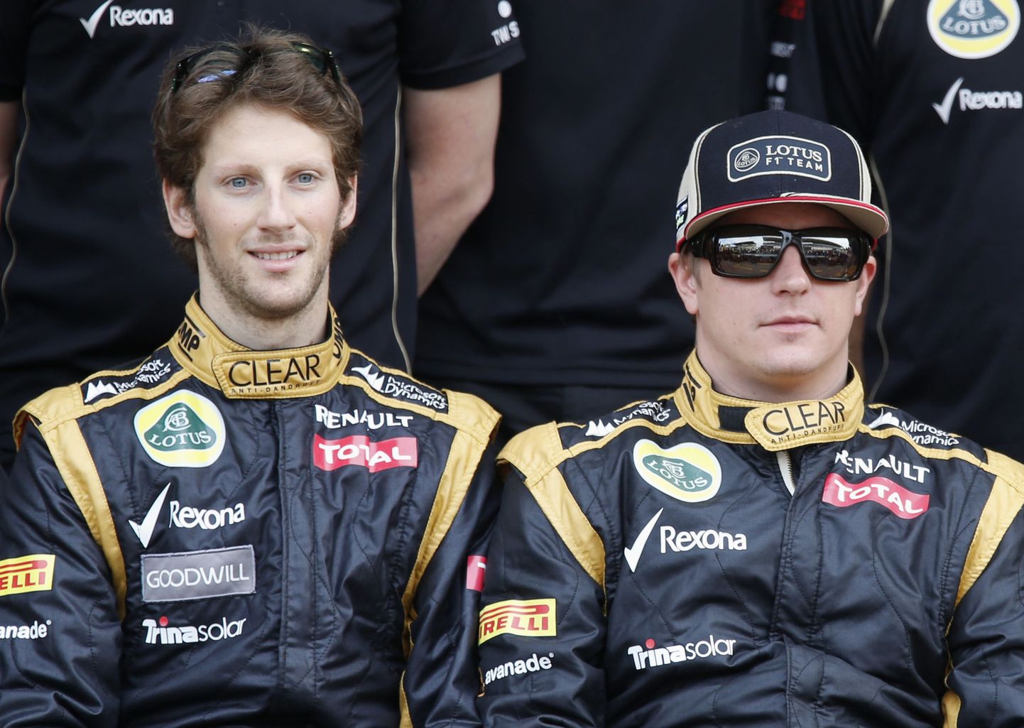 Romain Grosjean (vasakul) ja Kimi Räikkonen.
