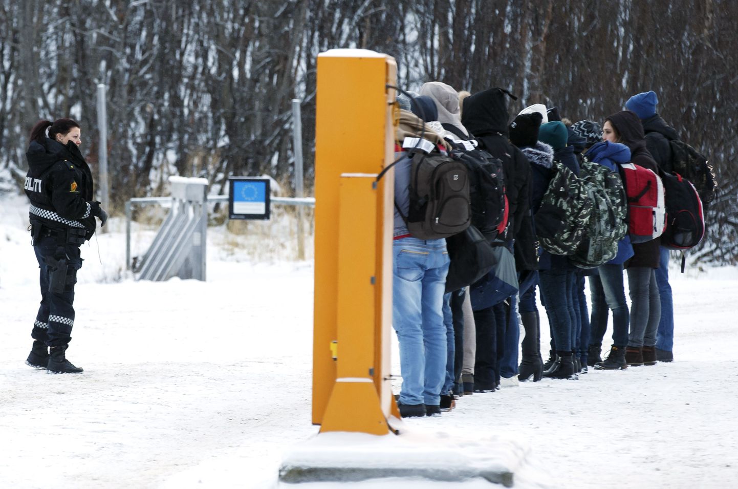 Migrandid Vene-Norra piiril.