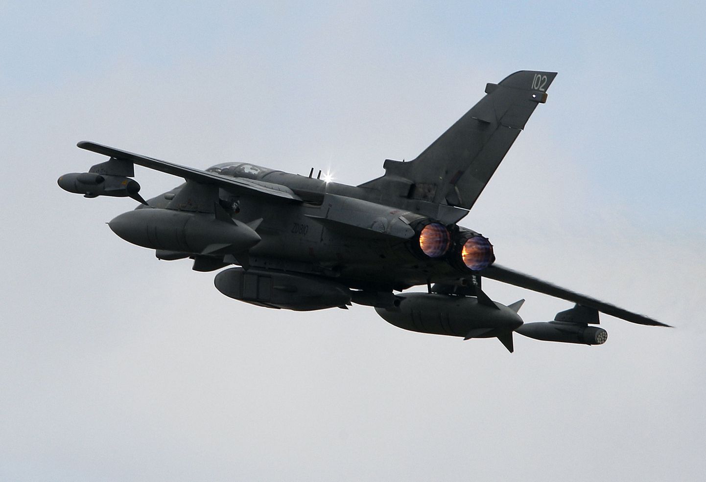 Briti kuninglike õhujõudude hävitaja Tornado GR4.