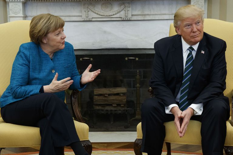 Ангела Меркель и Дональд Трамп.