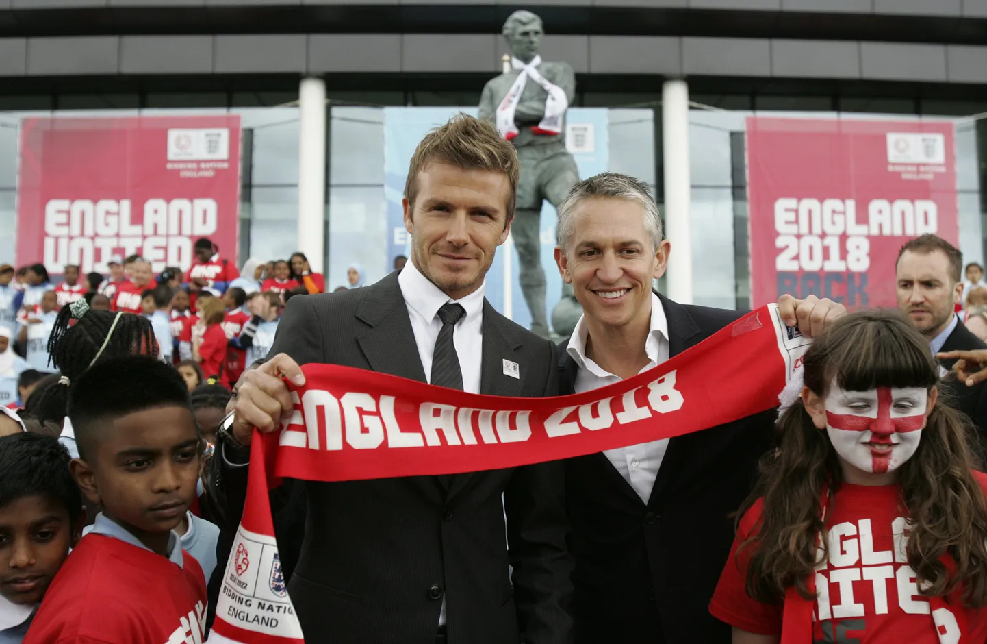David Beckham (vasakul) ja Gary Lineker