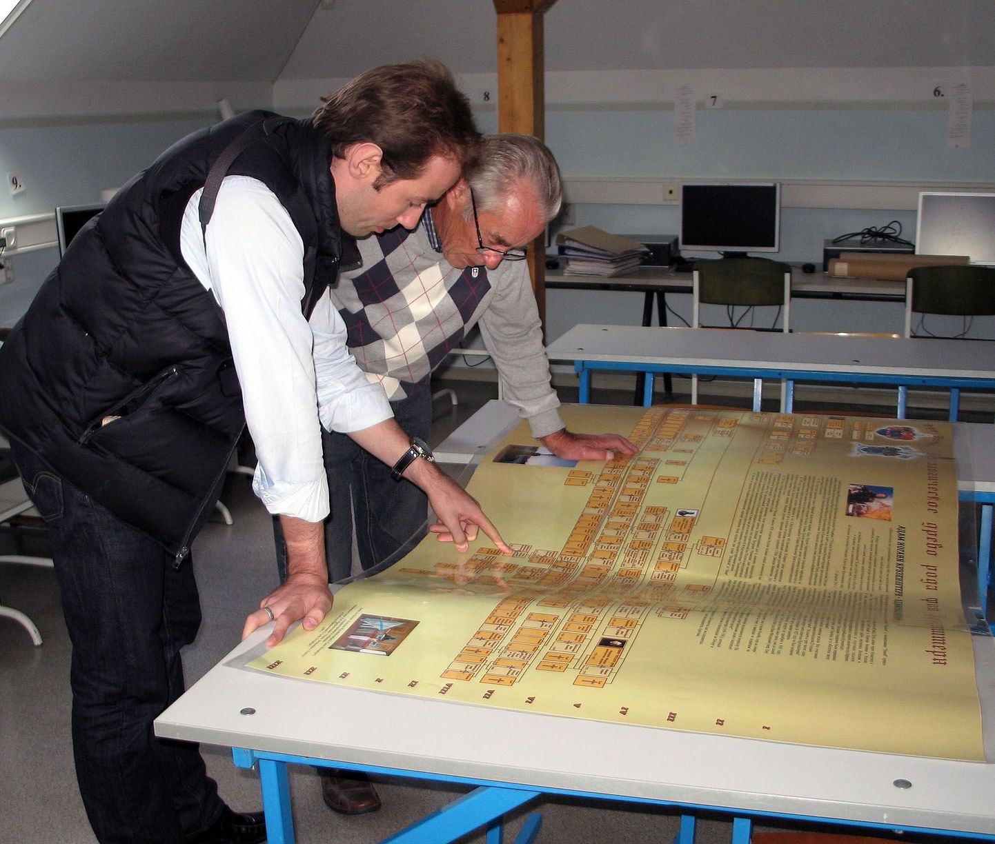 Aleksandr Prishchepov (vasakul) koos Lembit Keerusega sugupuud uurimas.