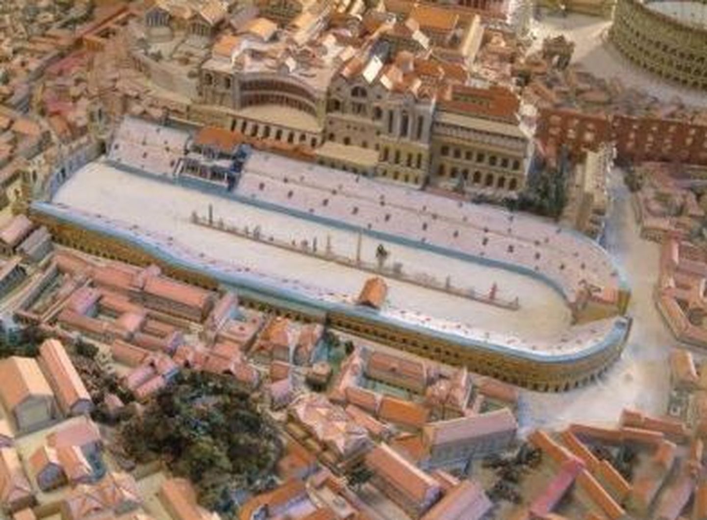 Rooma linna makett, keskel Circus Maximus