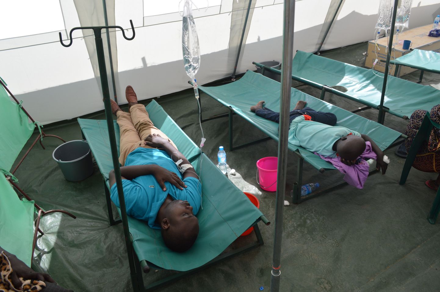Koolerahaiged Lõuna-Sudaani haiglas.