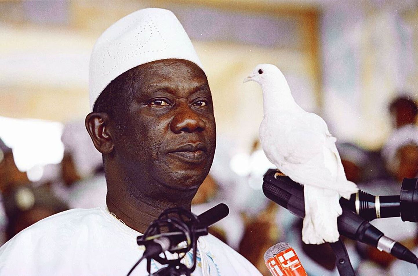 Guinea president Lansana Conté kümne aasta eest (1998) valimiskampaaniat tehes.