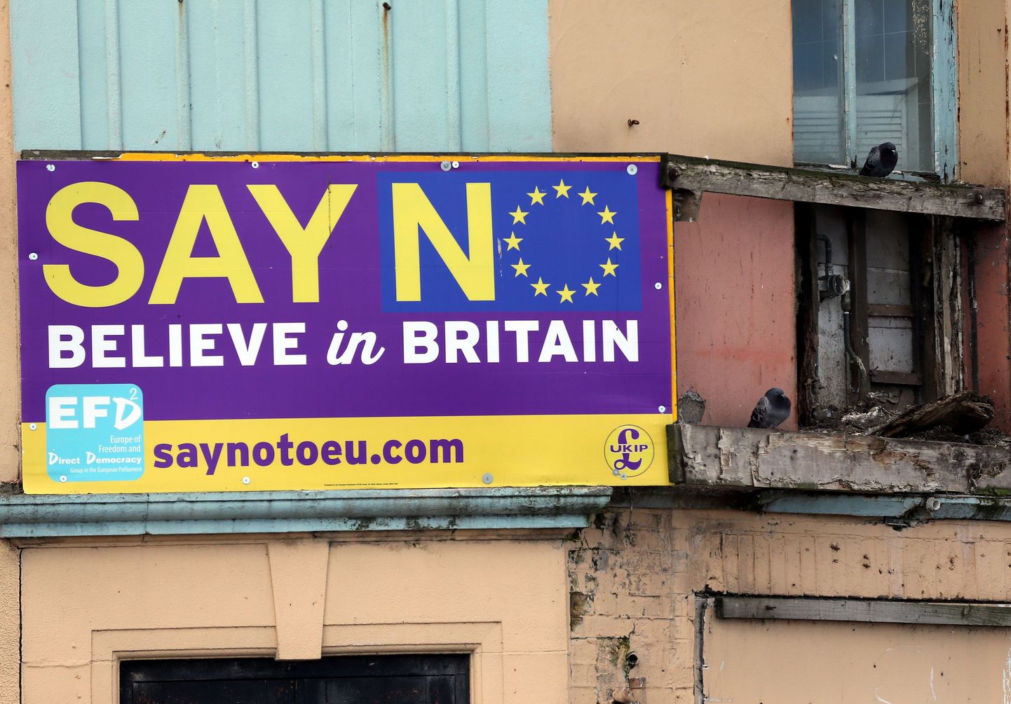 Лозунг, призывающий Великобританию выйти из ЕС. Иллюстративное фото.