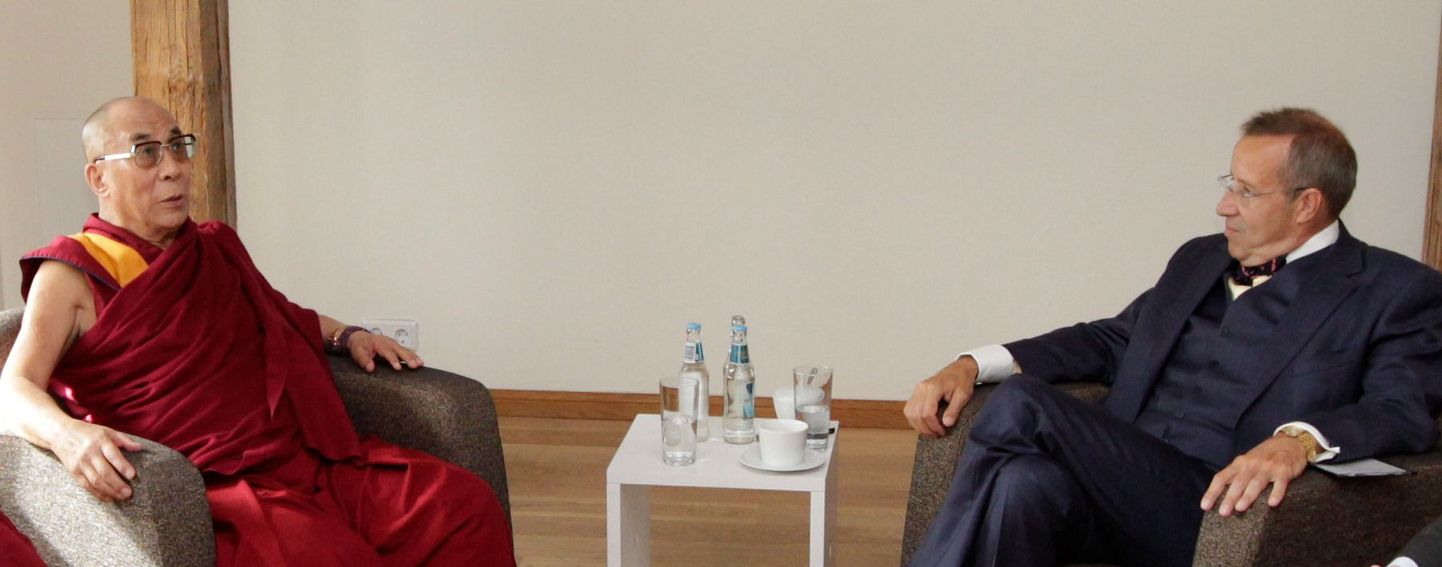 Dalai-laama ja Toomas Hendrik Ilves tänasel kohtumisel.