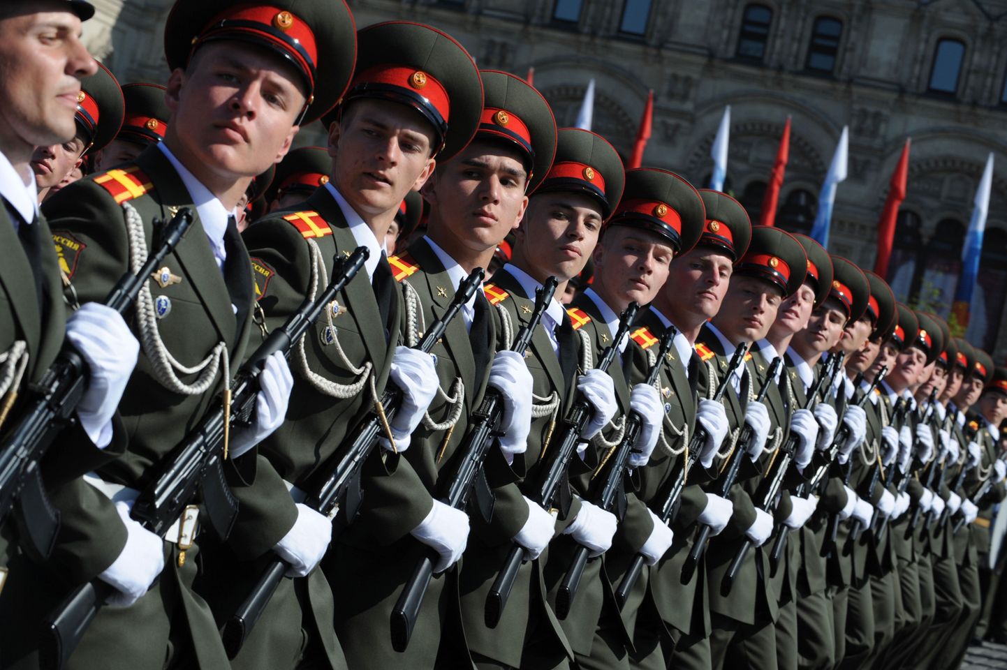 Vene sõdurid võidupüha paraadil Moskvas mais 2009.