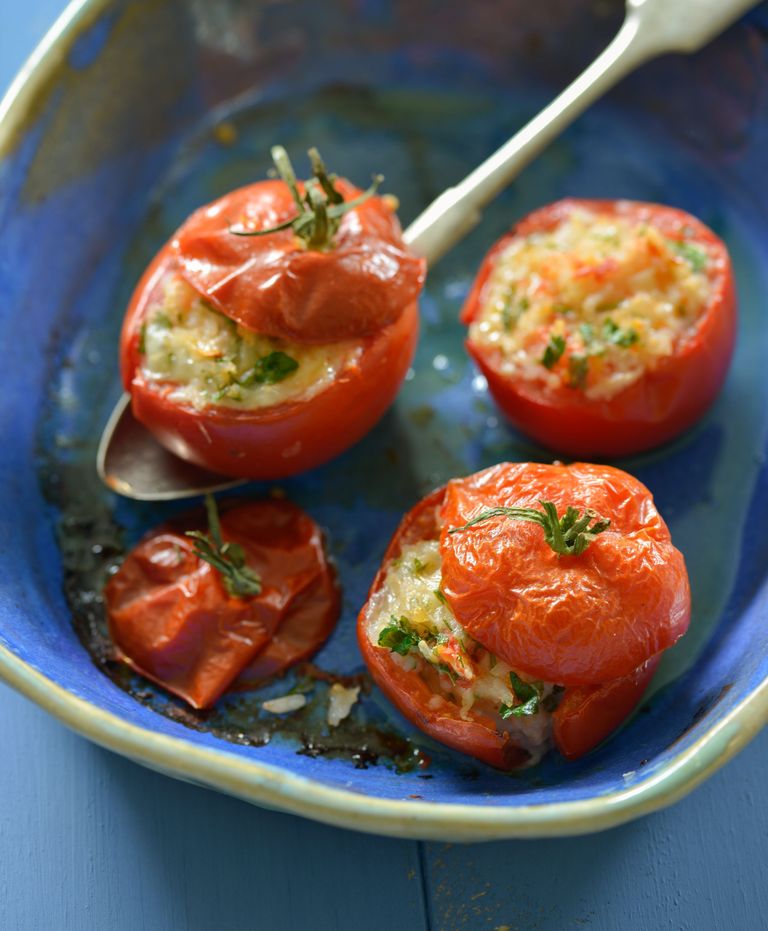 Riisitäidisega tomatid.