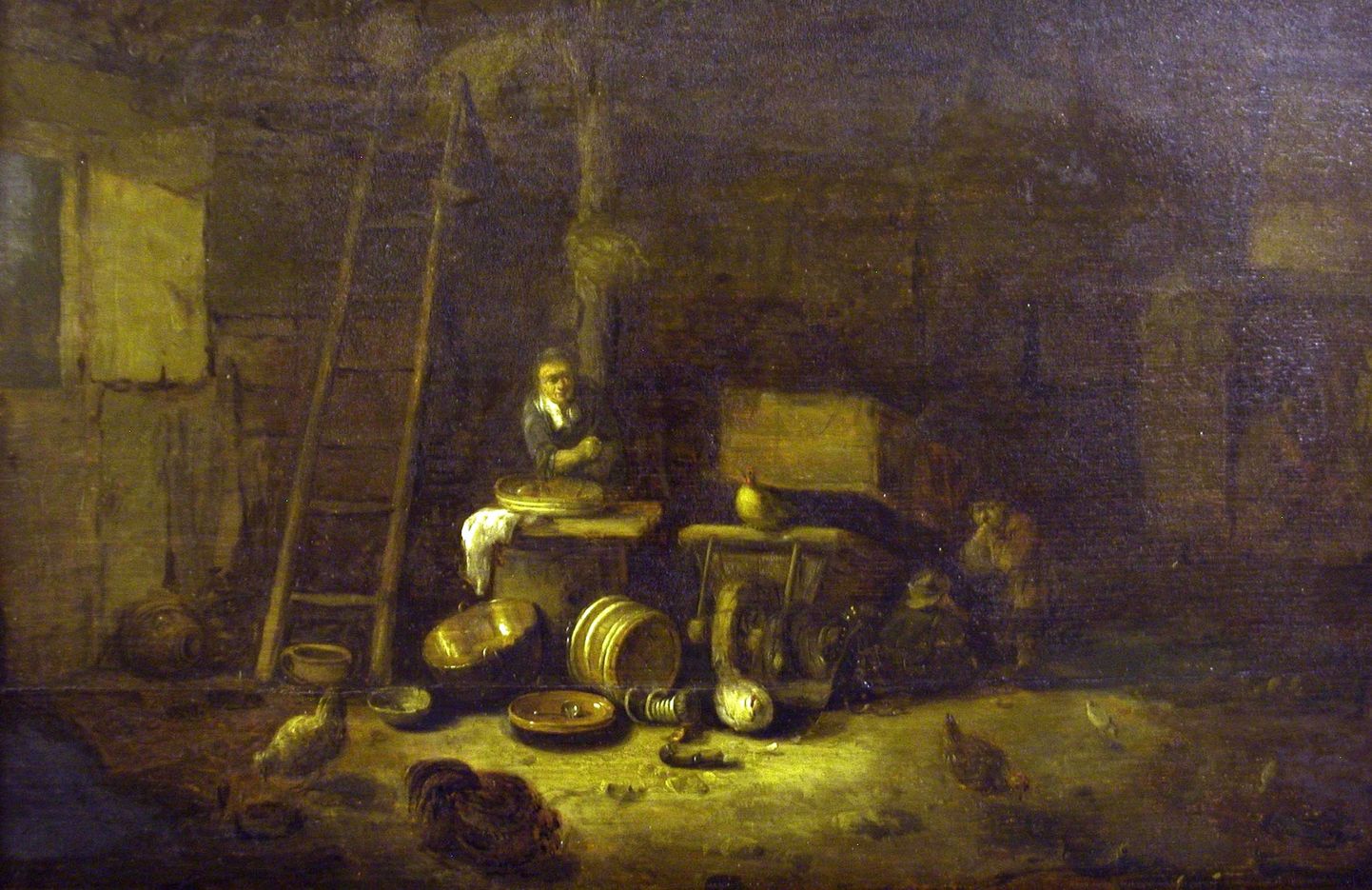 17. sajandi Hollandi kunstniku Egbert van der Poeli maal, millelt leiti üle maalitud siga