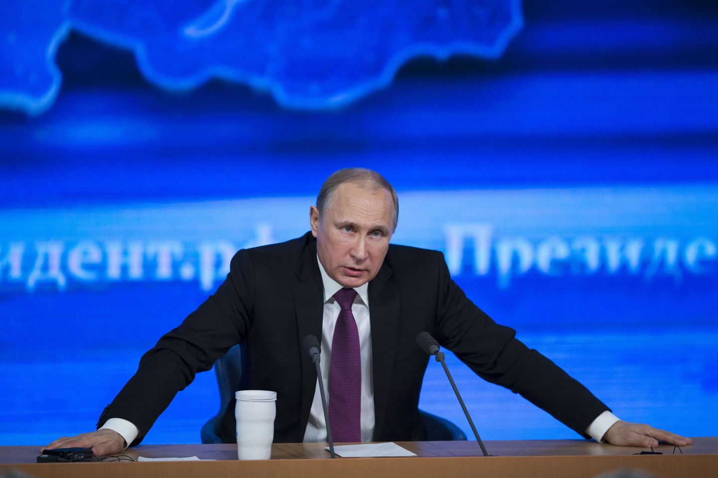 Venemaa president Vladimir Putin televisioonis.
