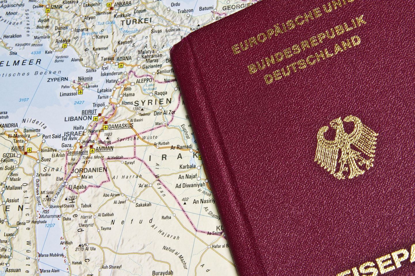 Saksa pass kaardil