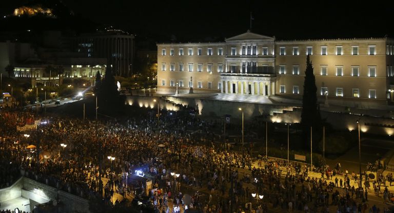 Syntagma väljak on rahvast täis. Foto: Scanpix