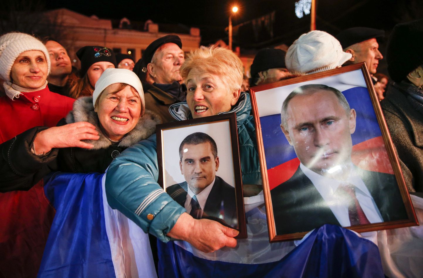 Vladimir Putini austajad Simferoopolis.