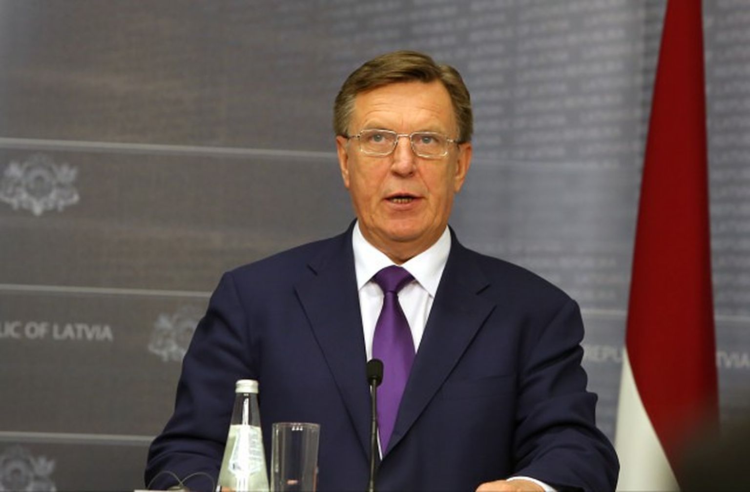 Latvijas Ministru prezidents Māris Kučinskis piedalās preses konferencē pēc tikšanās ar Japānas Ministru prezidentu Ministru kabinetā