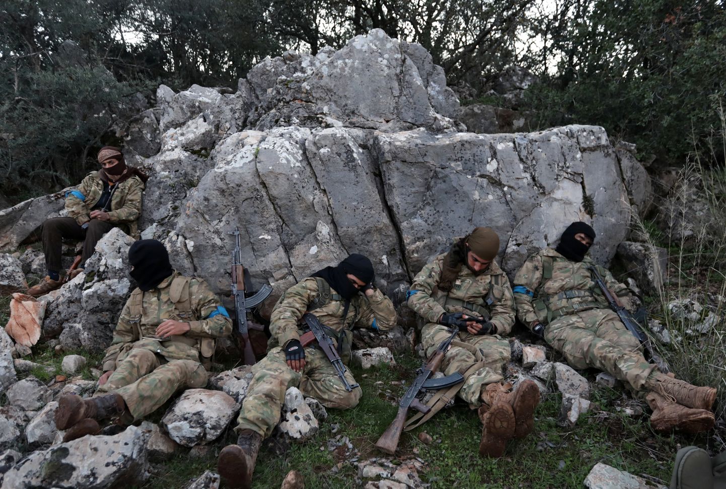 Türgi toetatud Süüria Vaba Armee liikmed Afrini lähedal.