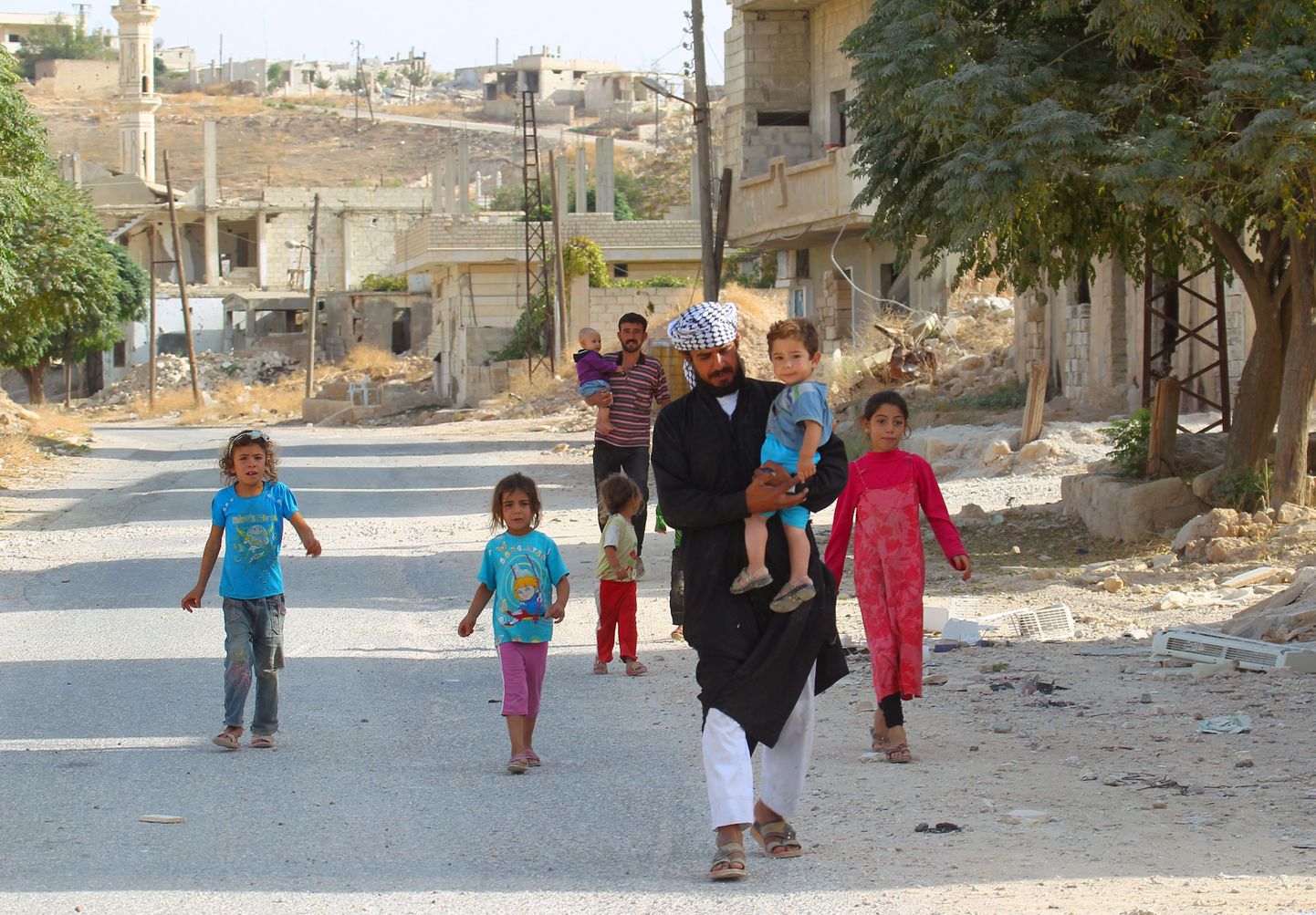 Сирийцы в провинции Хама.