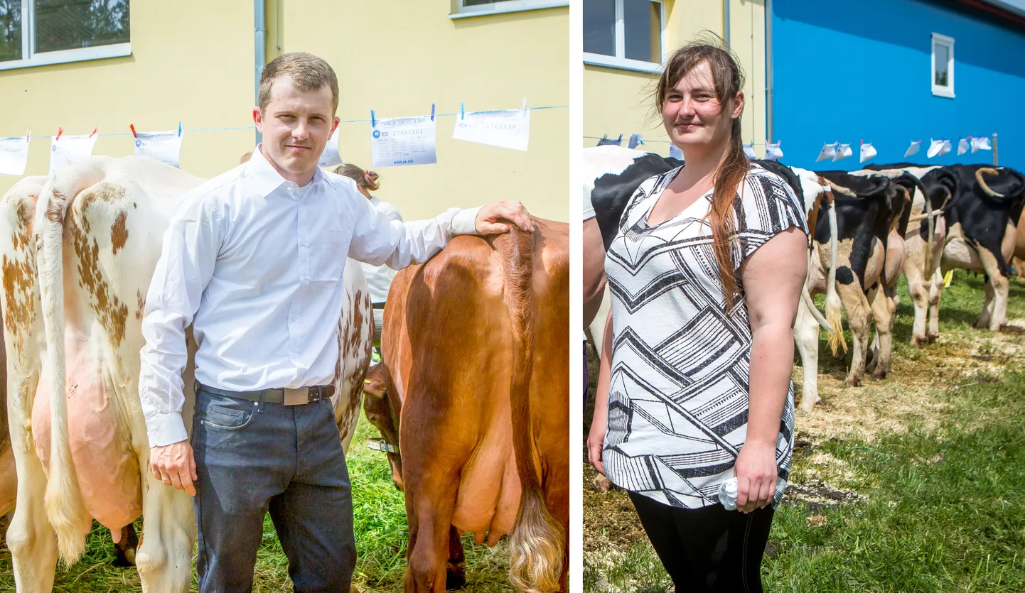 NOORED JA HAKKAJAD: Maario Eeriksoo ja Kedy Sünter juhivad loomakasvatust vastavalt Karja ja Rauni piimafarmides.