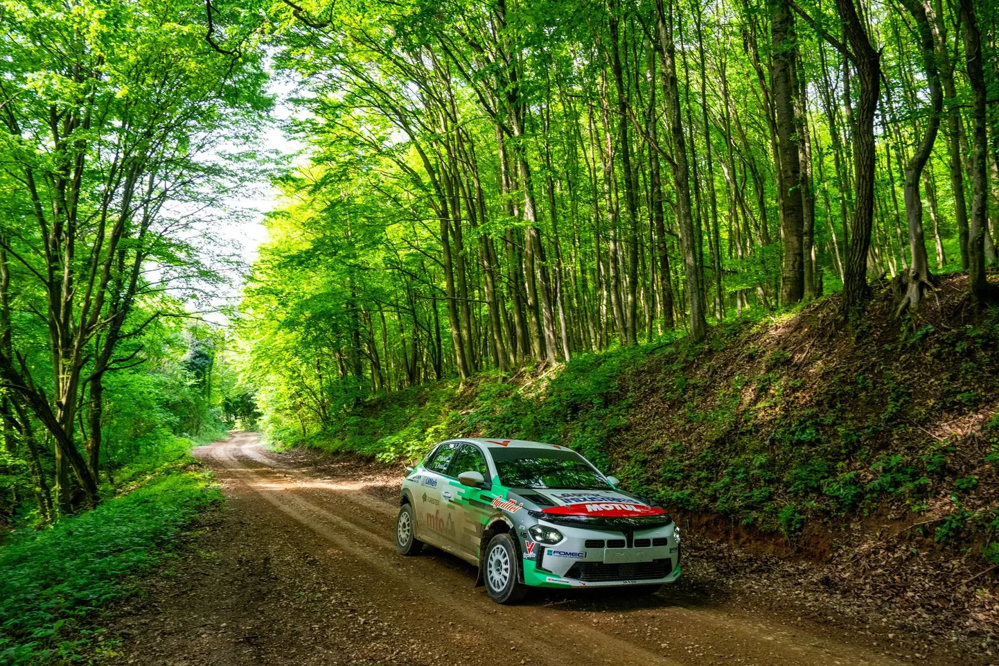 Jaspar Vaher – Sander Pruul Ungari ralli testipäeval. Võistlus kuulub Euroopa meistrivõistluste kalendrisse.