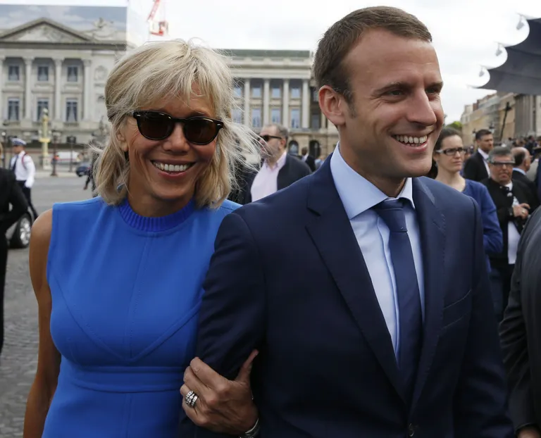 Emmanuel Macron ja Brigitte Trogneux