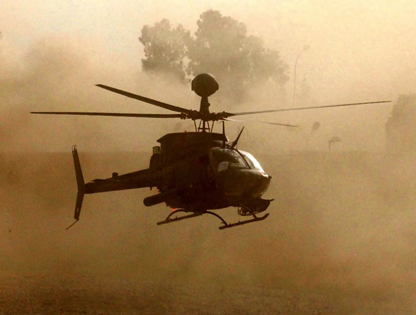 Ühendriikide õhuväe kahekohaline lahingukopter OH-58D Kiowa Warrior. Illustratiivne foto.