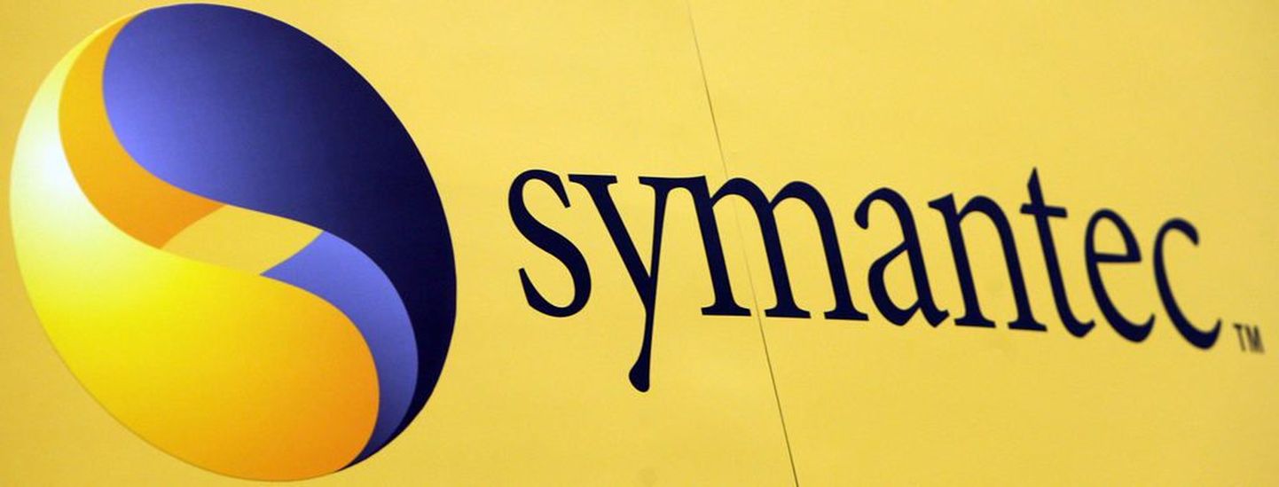Turvatarkvaratootja Symantec logo..