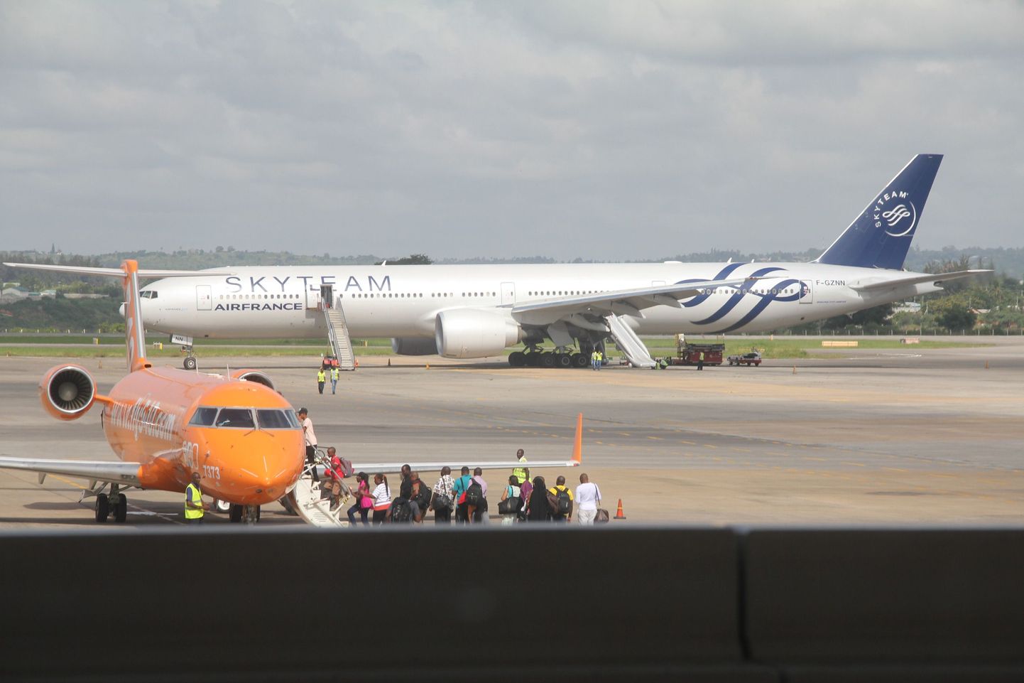 Самолет Air France, в котором был обнаружен муляж бомбы.