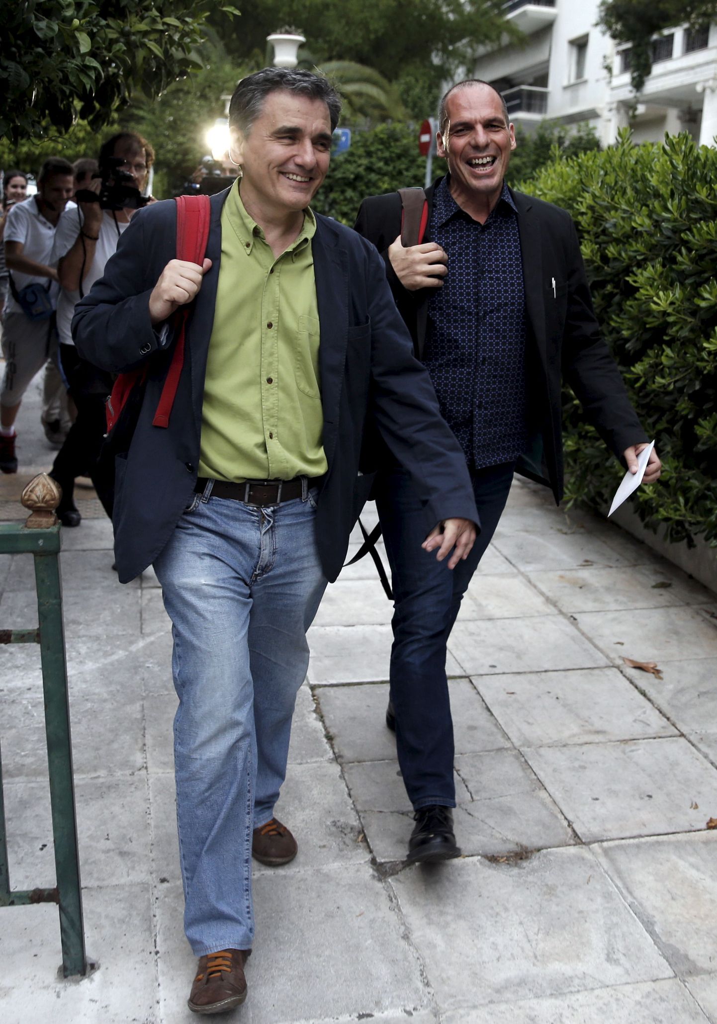 Yanis Varoufakis ja Eukleides Tsakalotos (vasakul).