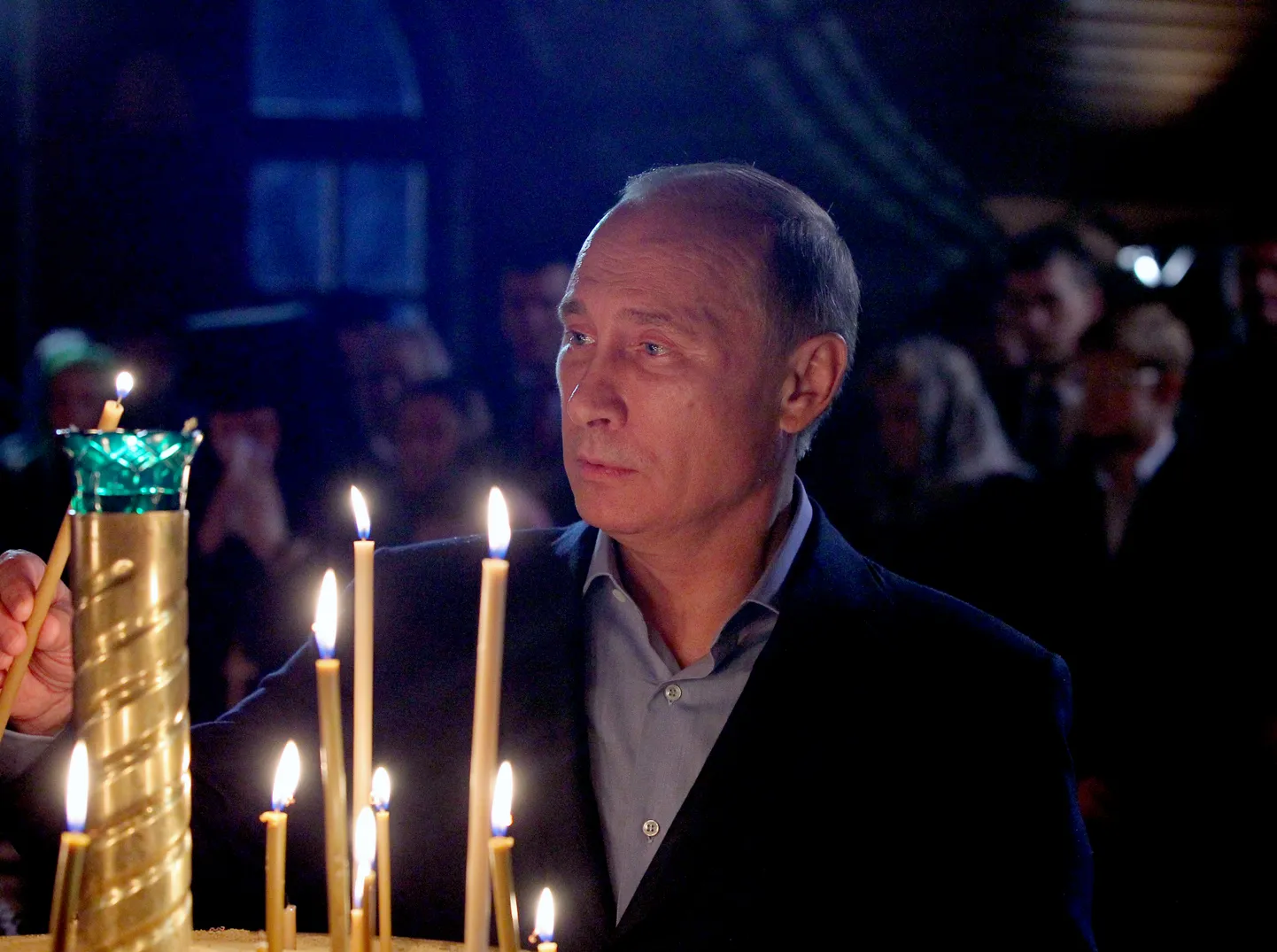 Venemaa president Vladimir Putin jõulujumalateenistusel Sotšis 7. jaanuaril 2013.